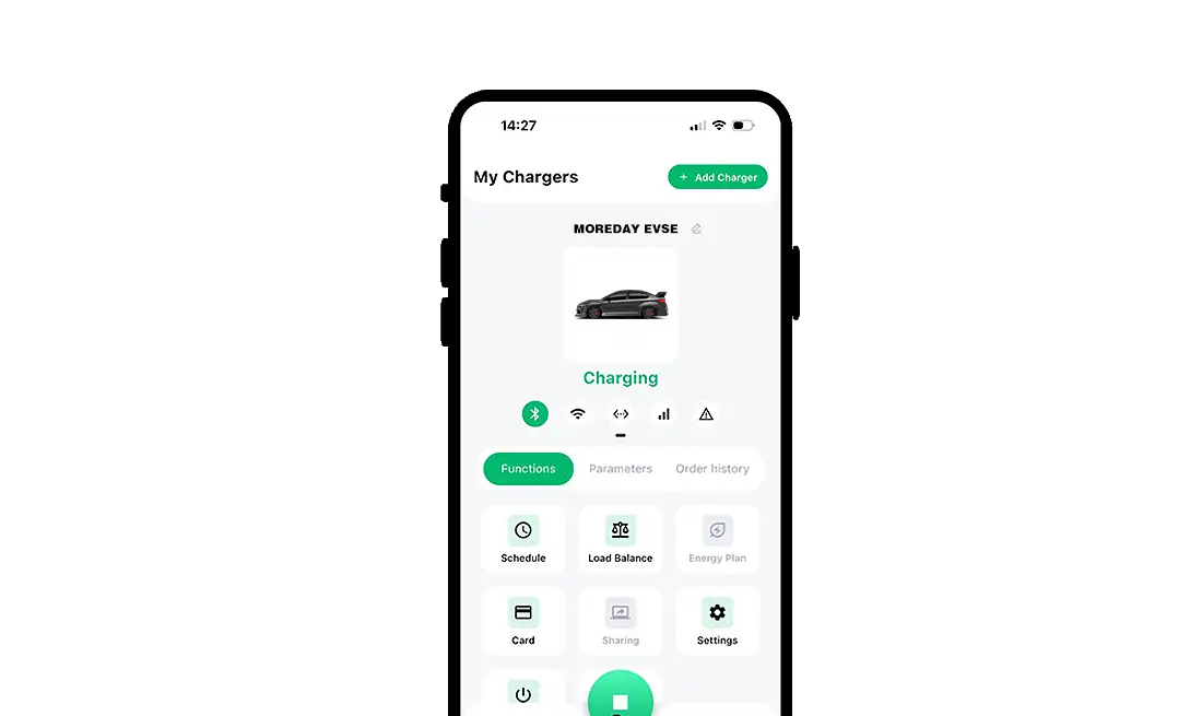 MOREDAY HOME EV CHARGER APP