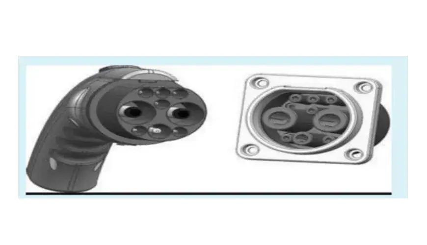 Off-board charger Vehicle power supply plug and charging socket