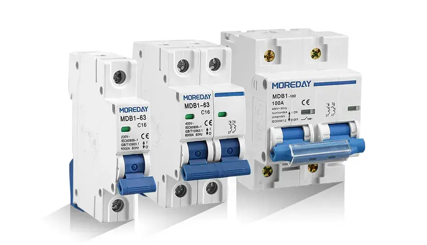 Circuit Breakers in an Electrical Distribution Box