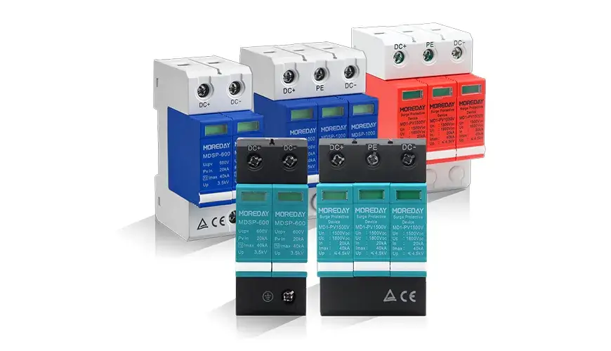 Surge Protective Devices (SPDs) Components Inside an Electrical Distribution Box