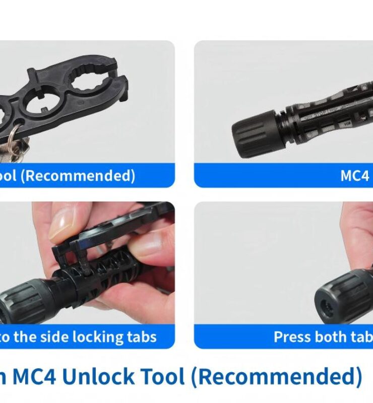 Use an MC4 unlocking tool to disconnect the connector