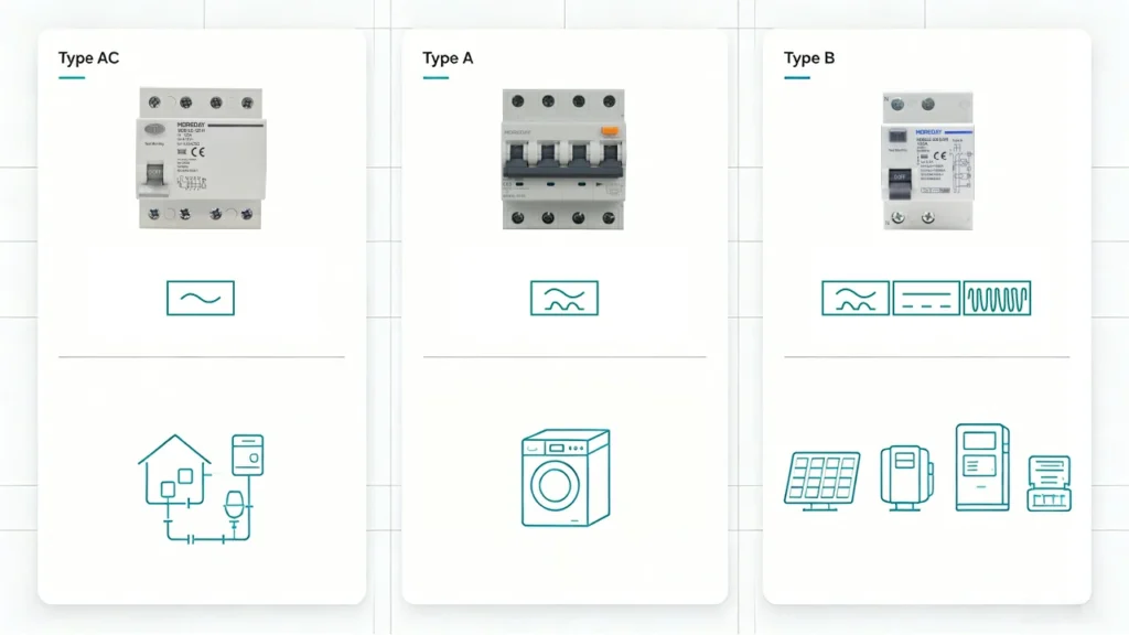 type ac type a type b rcd comparison