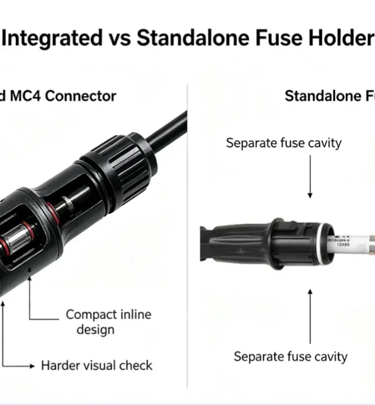 mc4 connector with fuse or diode