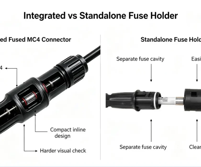 mc4 connector with fuse or diode