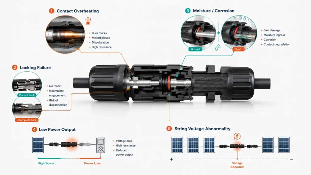 Symptoms of MC4 Connector Failure