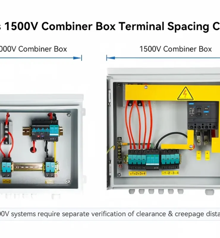 Combiner box 1000V vs 1500V comparison