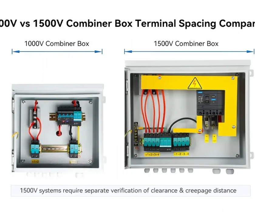 Combiner box 1000V vs 1500V comparison