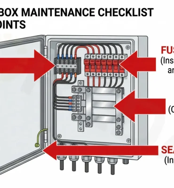 DC Combiner Box Maintenance Checklist inspection diagram