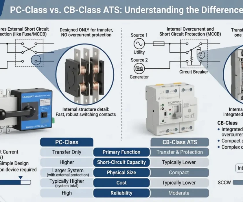 PC class vs CB class ATS internal structure comparison