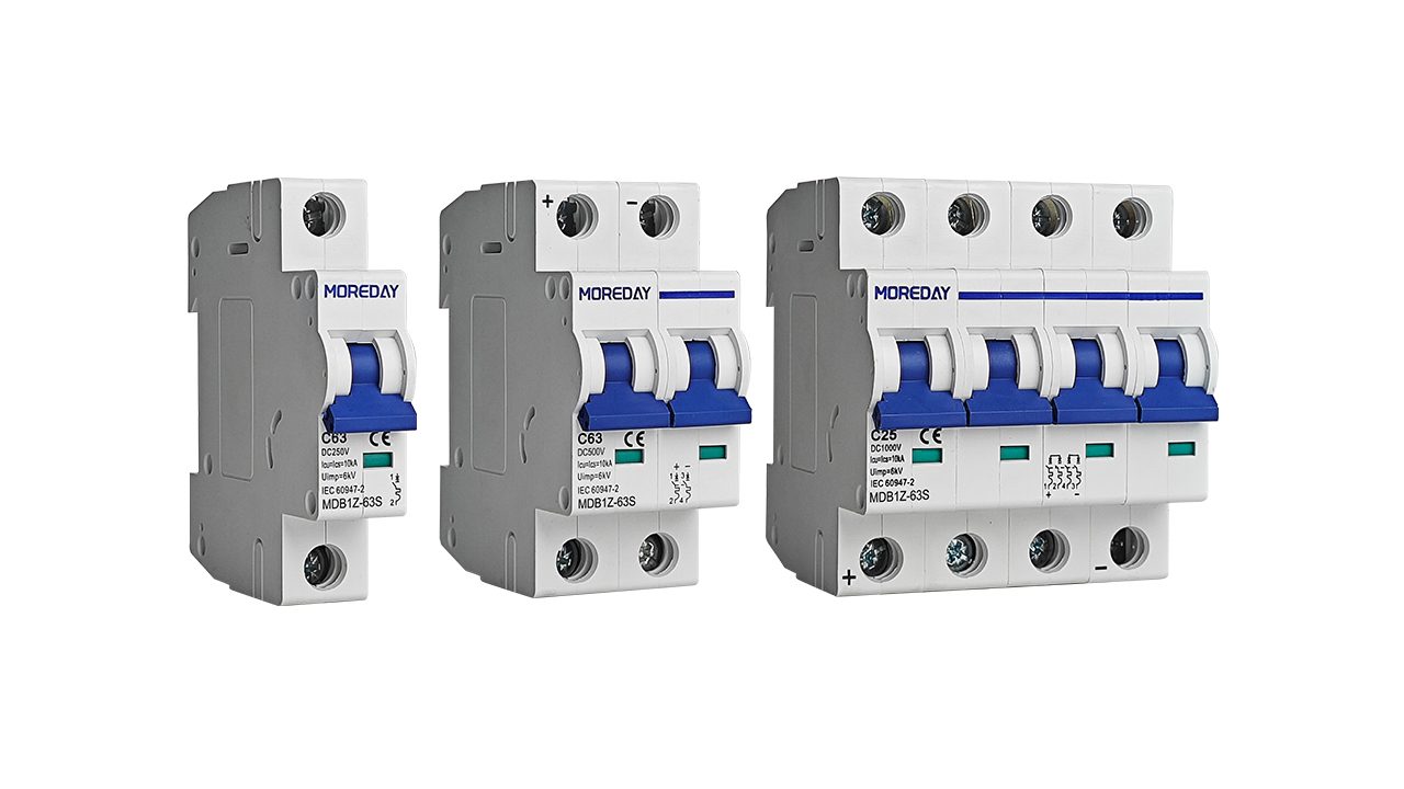 MOREDAY MCB MDB1Z-63S Series Miniature Circuit Breaker 1P, 2P and 4P models 1280